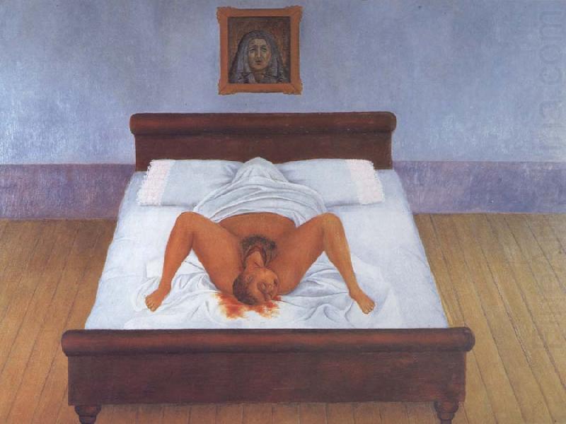 Frida Kahlo Perhaps her most extraordinary self-portrait is the simple bu brutal My Birth china oil painting image